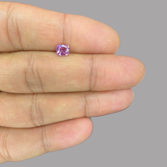 Cushion Cut Shape in Pink Sapphire Gemstone 0.56 Carats & 5.3 x 4.4 mm Size