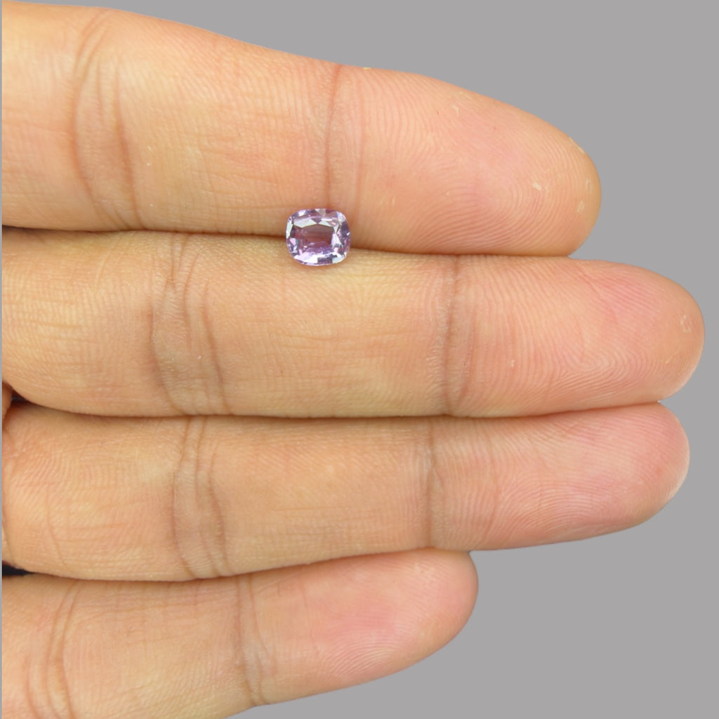 Cushion Cut Shape in Purple Sapphire Gemstone 0.81 Carats & 5.9 x 5 mm Size