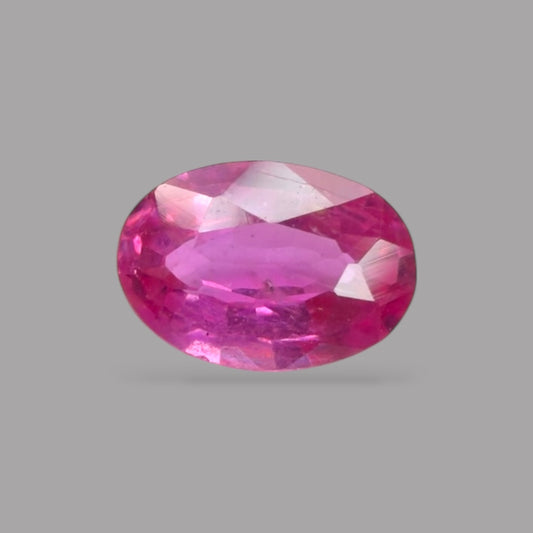 Oval Shape in Pink Sapphire Gemstone 0.54 Carats & 6 x 4.1 mm Size