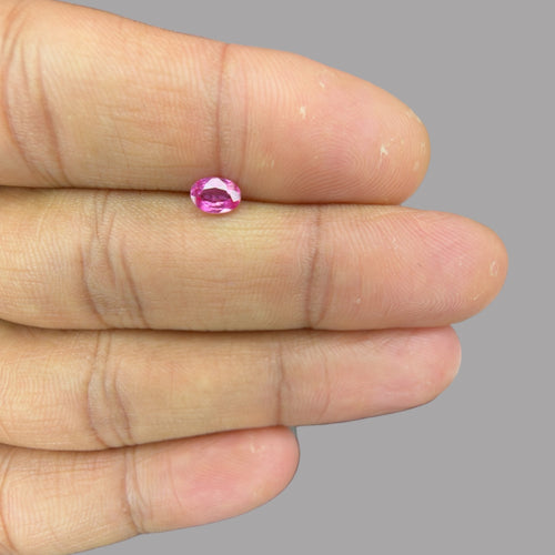Oval Shape in Pink Sapphire Gemstone 0.54 Carats & 6 x 4.1 mm Size