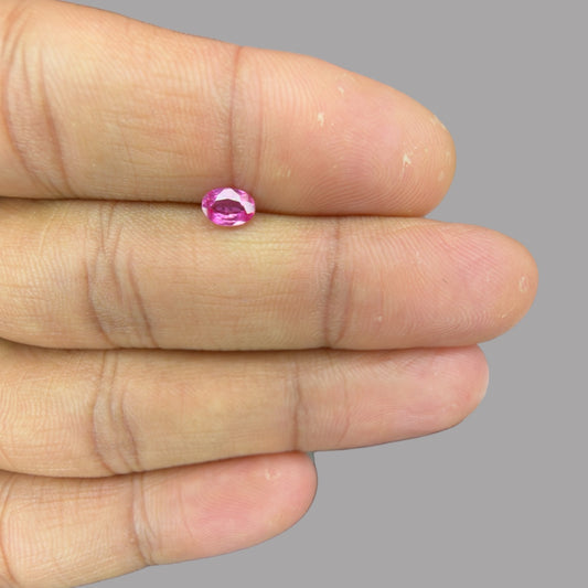 Oval Shape in Pink Sapphire Gemstone 0.54 Carats & 6 x 4.1 mm Size