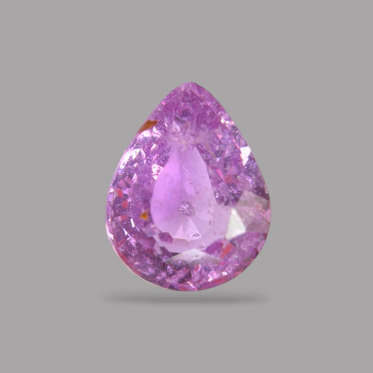 Pear Shape in Pink Sapphire Gemstone 0.82 Carats & 6.5 x 5.1 mm Size