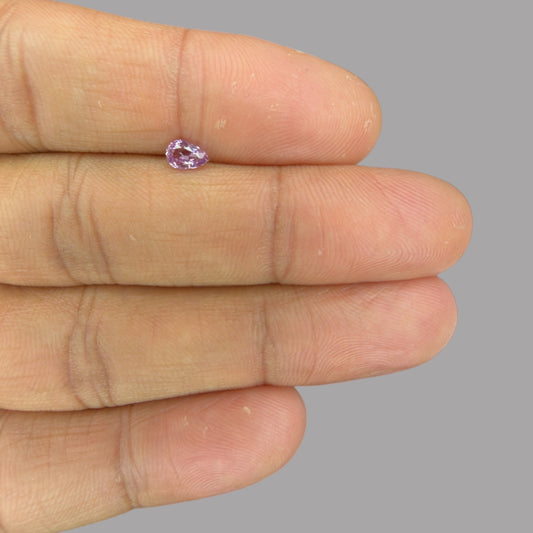 Pear Shape in Purple Sapphire Gemstone 0.40 Carats & 5.4 x 3.6 mm Size