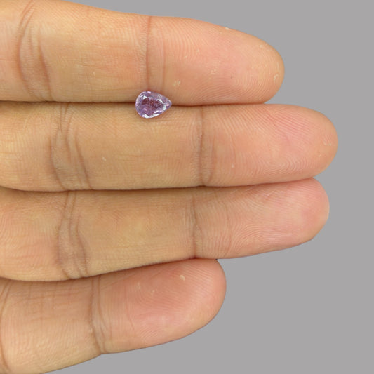 Pear Shape in Purple Sapphire Gemstone 0.79 Carats & 6.6 x 4.9 mm Size