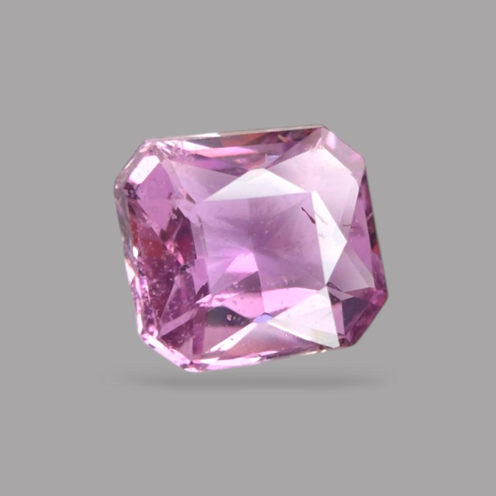 Emerald Cut Shape in Pink Sapphire Gemstone 0.62 Carats & 5.3 x 4.7 mm Size