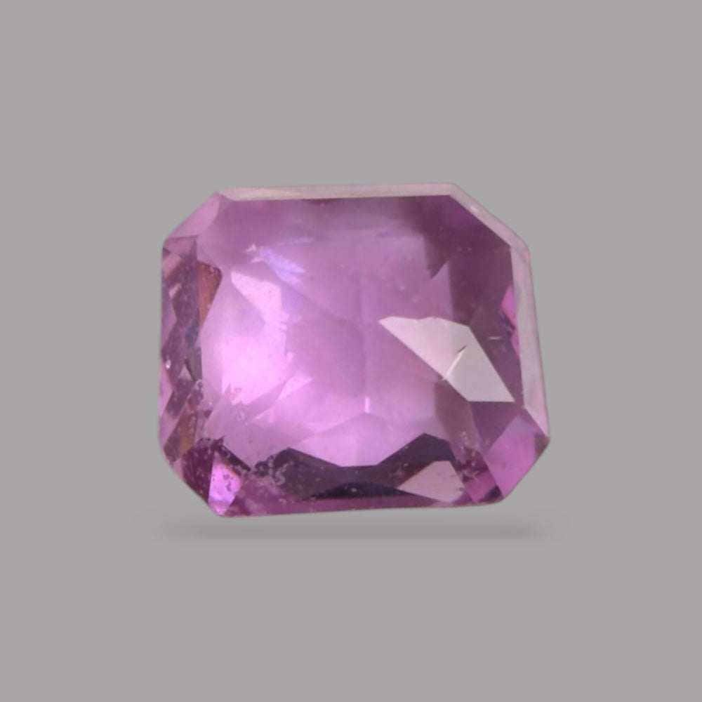 Emerald Cut Shape in Pink Sapphire Gemstone 0.62 Carats & 5.3 x 4.7 mm Size