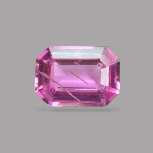 Emerald Cut Shape in Pink Sapphire Gemstone 0.42 Carats & 5.3 x 3.8 mm Size