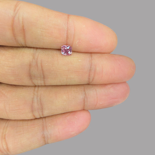 Emerald Cut Shape in Pink Sapphire Gemstone 0.66 Carats & 4.9 x 4.5 mm Size