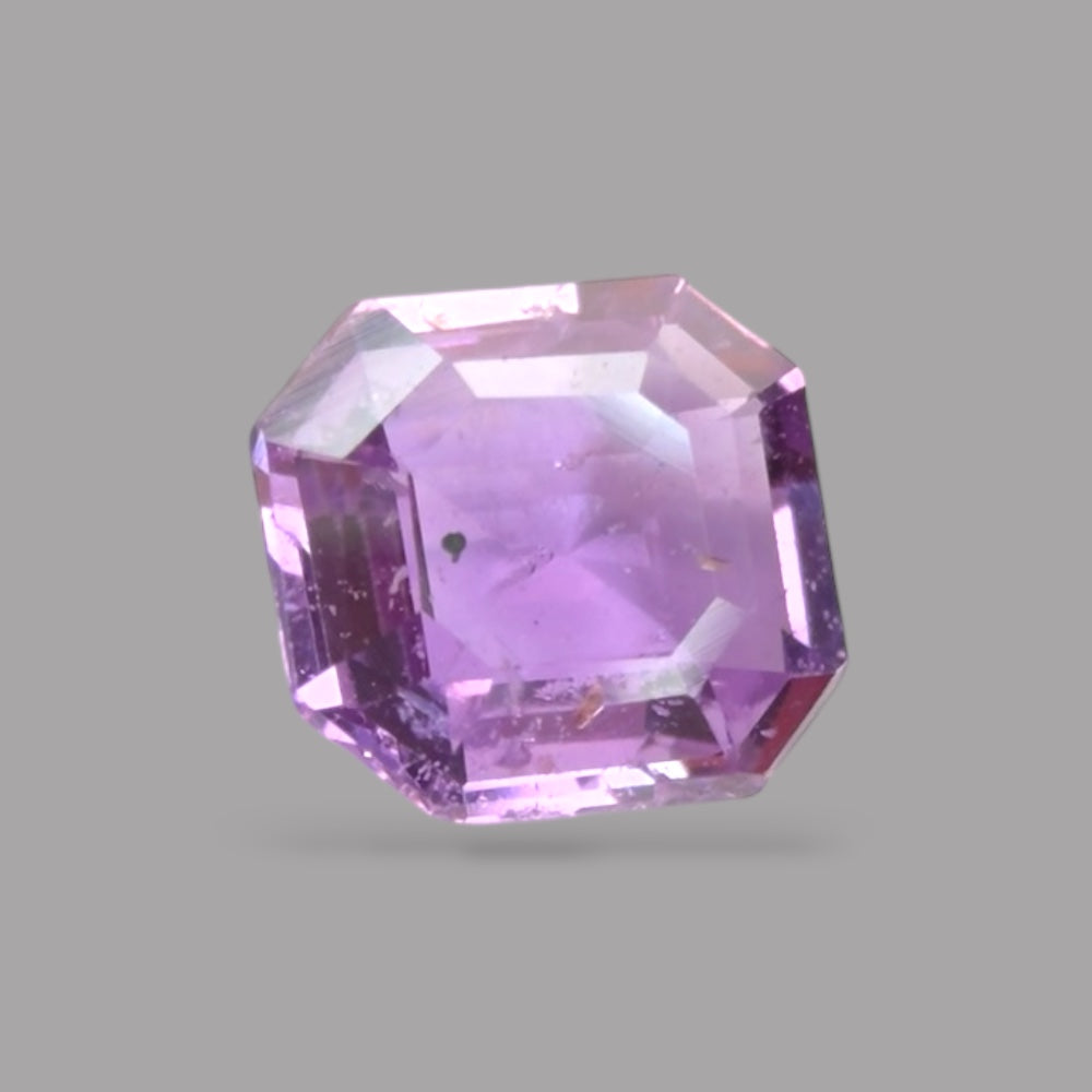 Emerald Cut Shape in Purple Sapphire Gemstone 0.66 Carats & 5.6 x 5.2 mm Size