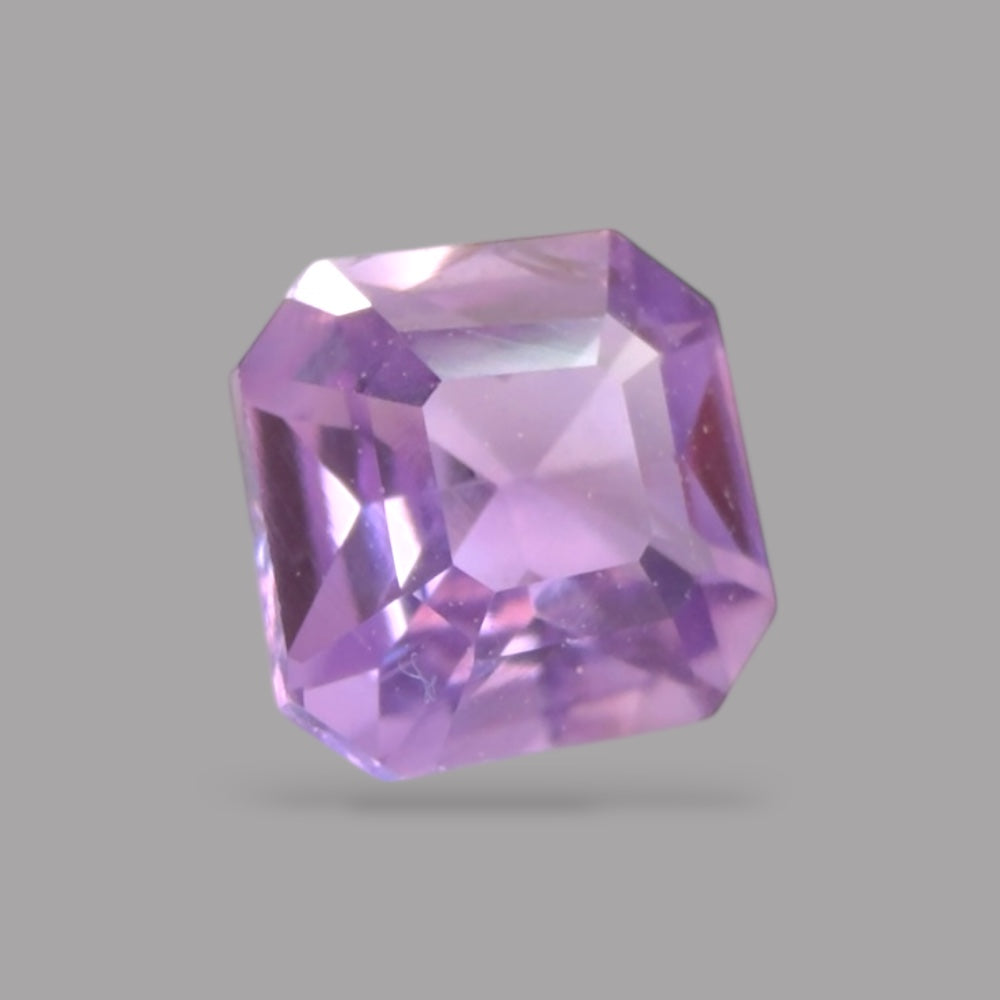 Emerald Cut Shape in Purple Sapphire Gemstone 0.48 Carats & 4.6 x 4.5 mm Size