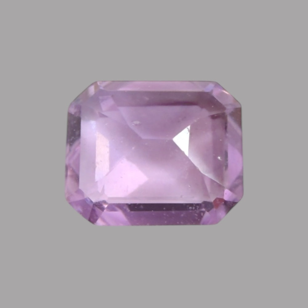 Emerald Cut Shape in Purple Sapphire Gemstone 0.52 Carats & 5.5 x 4.6 mm Size