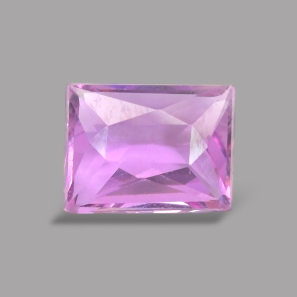 Emerald Cut Shape in Pink Sapphire Gemstone 0.46 Carats & 5.5 x 4.2 mm Size