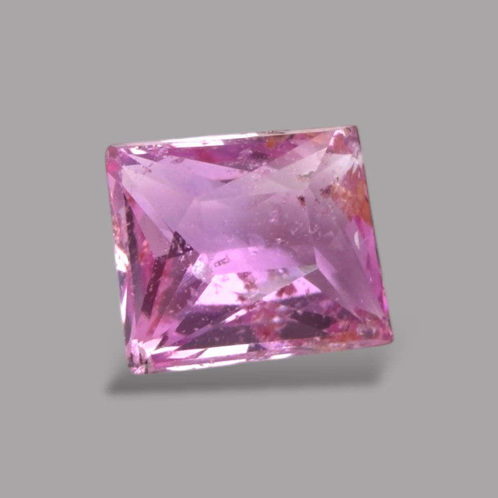 Emerald Cut Shape in Pink Sapphire Gemstone 0.66 Carats & 5.4 x 4.5 mm Size