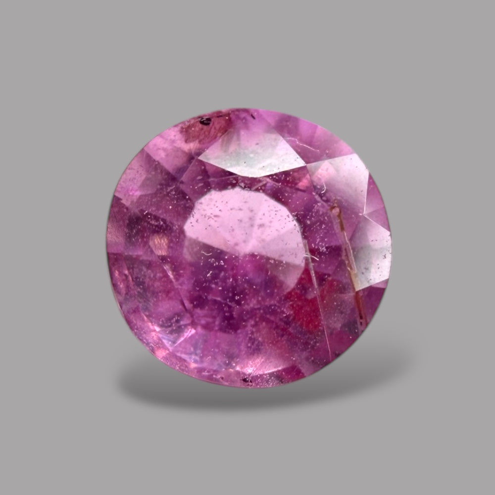 Round Cut Shape in Pink Sapphire Gemstone 0.78 Carats & 5 mm Size
