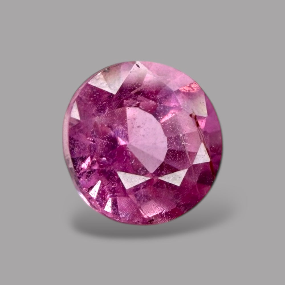 Round Cut Shape in Pink Sapphire Gemstone 0.78 Carats & 5 mm Size