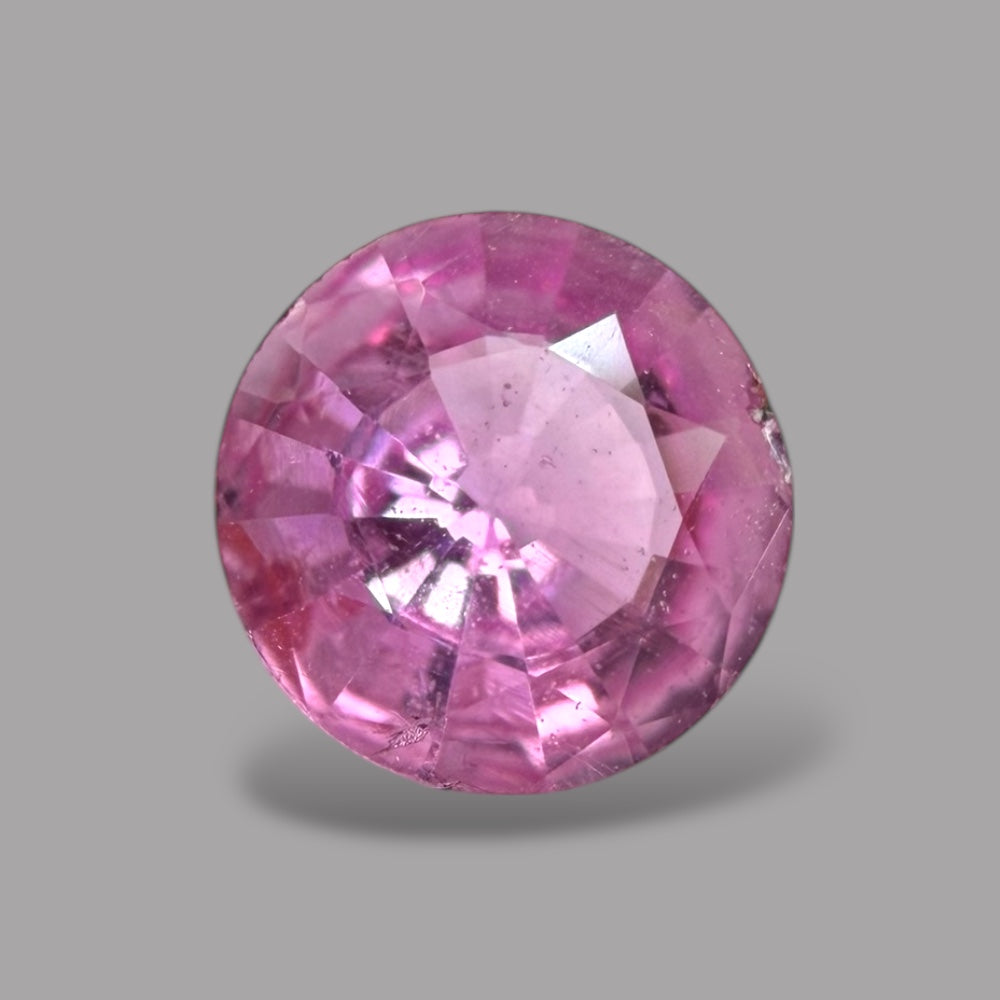 Round Cut Shape in Pink Sapphire Gemstone 0.44 Carats & 5 mm Size