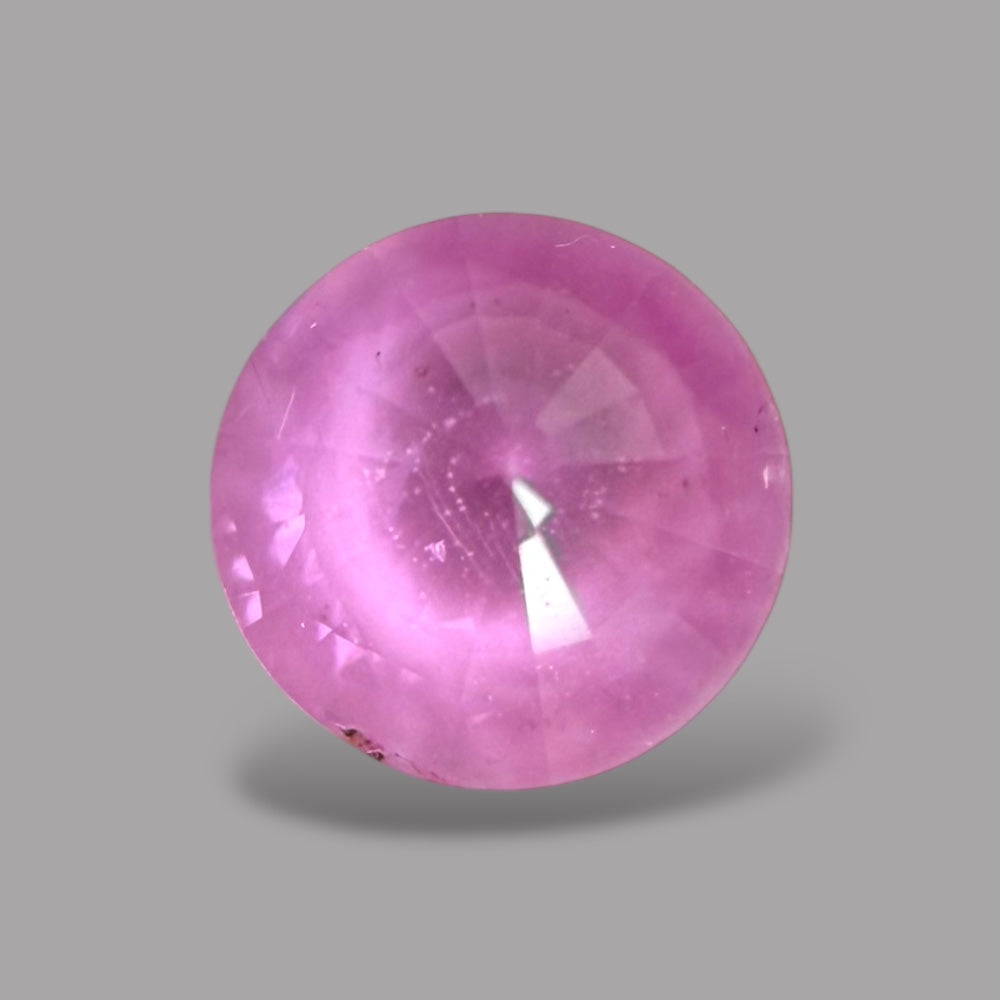Round Cut Shape in Pink Sapphire Gemstone 0.44 Carats & 5 mm Size