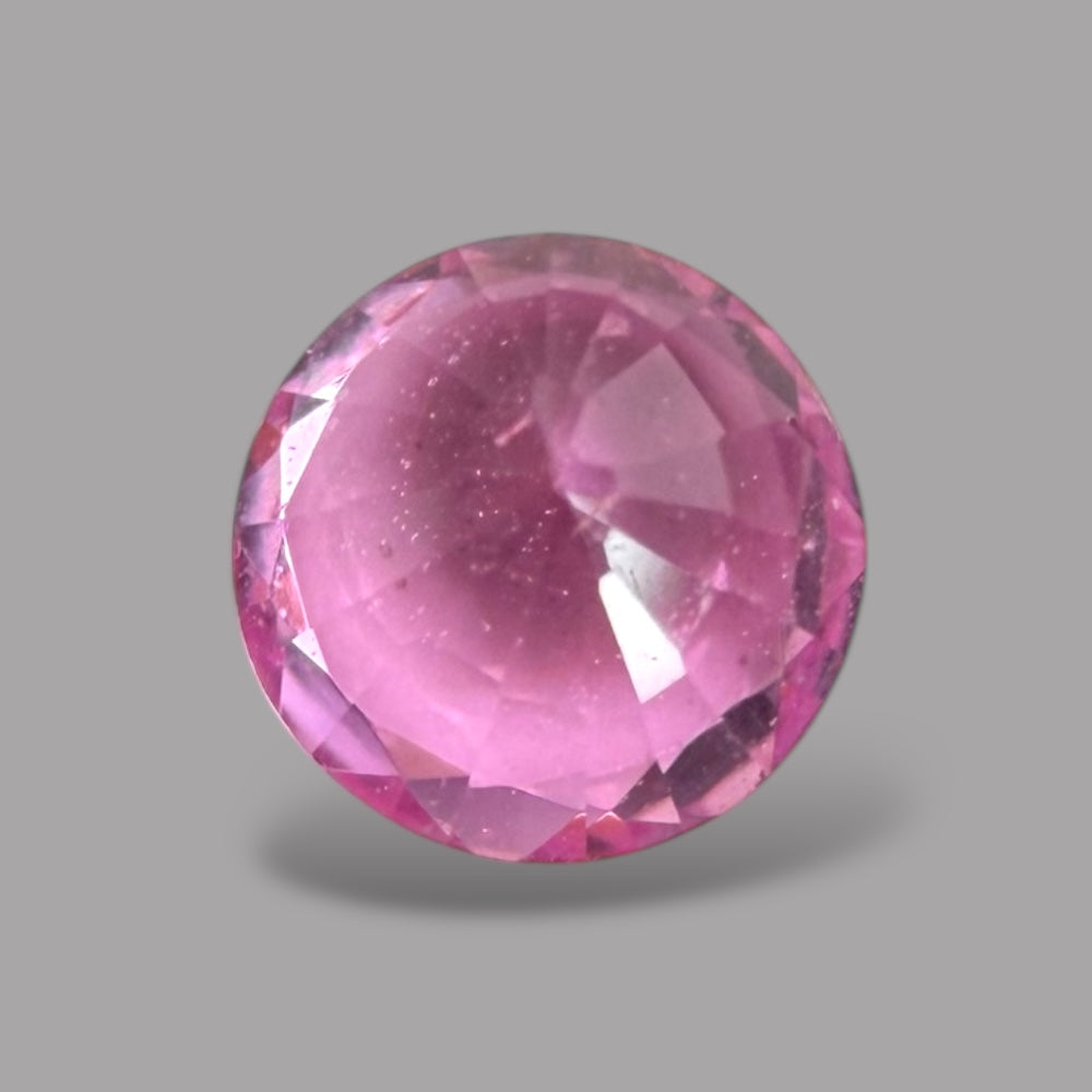 Round Cut Shape in Pink Sapphire Gemstone 0.52 Carats & 4.7 mm Size