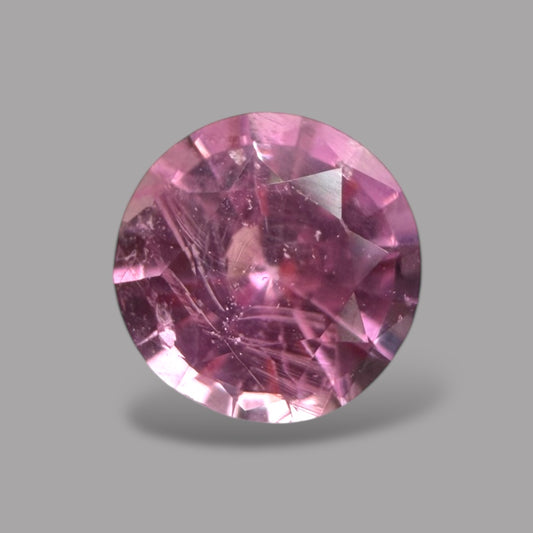 Round Cut Shape in Pink Sapphire Gemstone 0.54 Carats & 4.9 mm Size