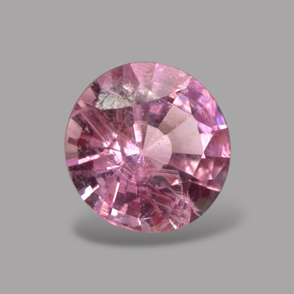 Round Cut Shape in Pink Sapphire Gemstone 0.54 Carats & 4.9 mm Size