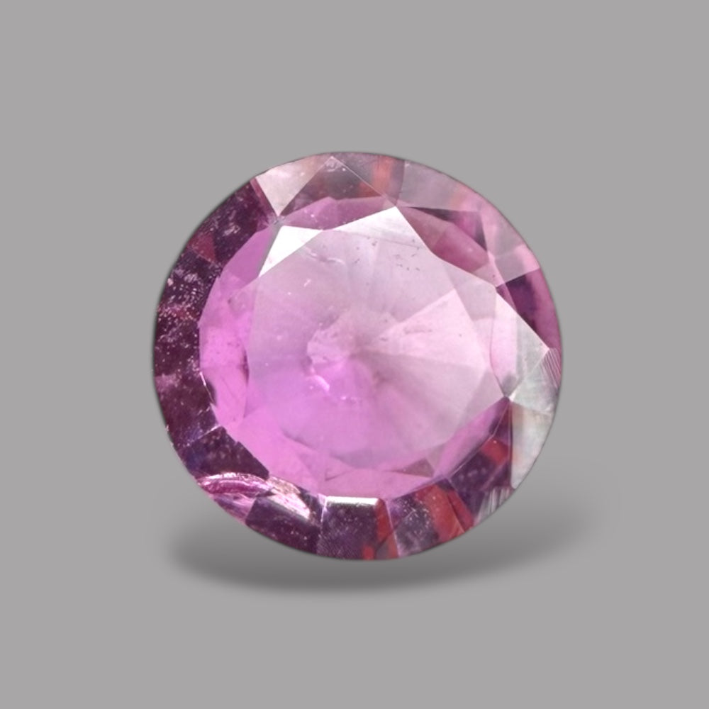 Round Cut Shape in Pink Sapphire Gemstone 0.36 Carats & 4.8 mm Size