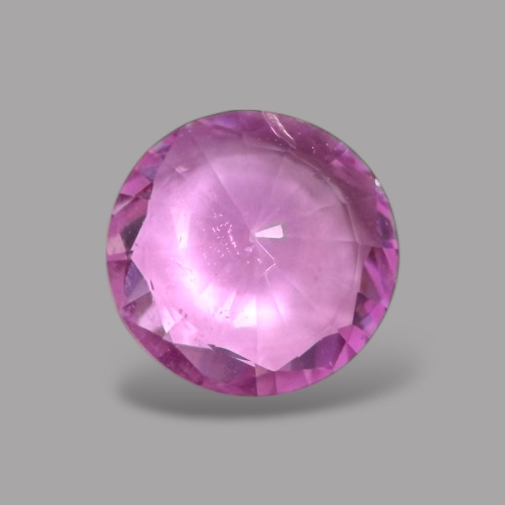 Round Cut Shape in Pink Sapphire Gemstone 0.36 Carats & 4.8 mm Size