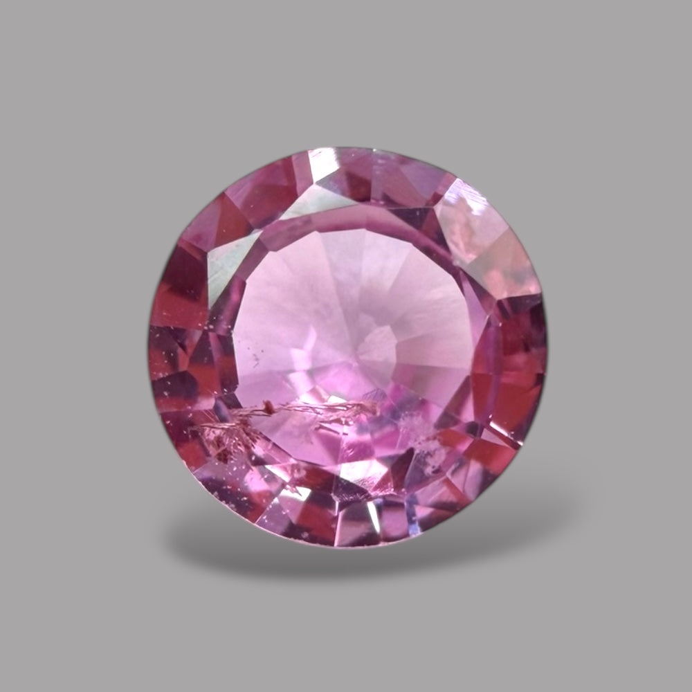 Round Cut Shape in Pink Sapphire Gemstone 0.56 Carats & 5.1 mm Size