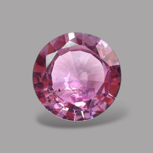 Round Cut Shape in Pink Sapphire Gemstone 0.56 Carats & 5.1 mm Size