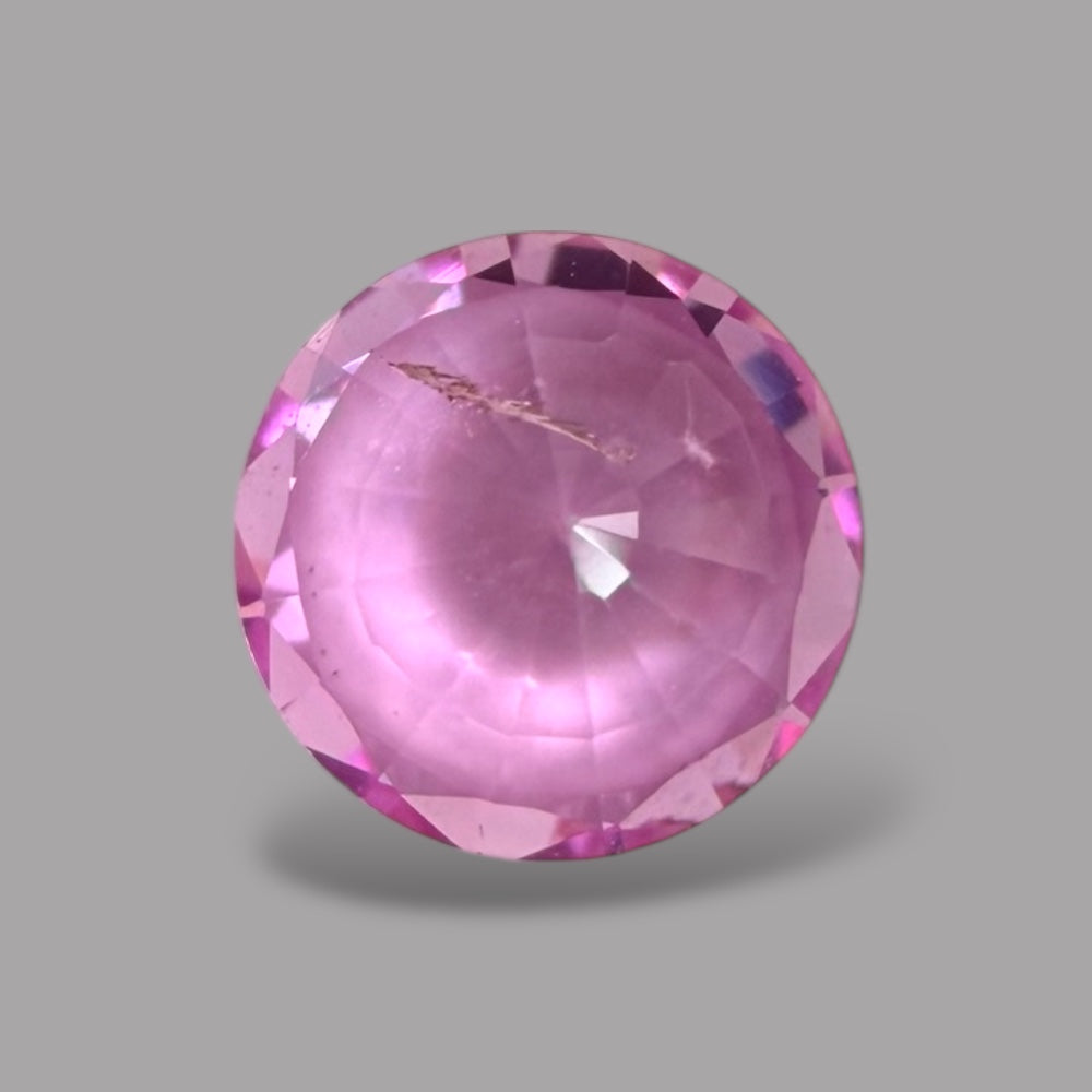 Round Cut Shape in Pink Sapphire Gemstone 0.56 Carats & 5.1 mm Size