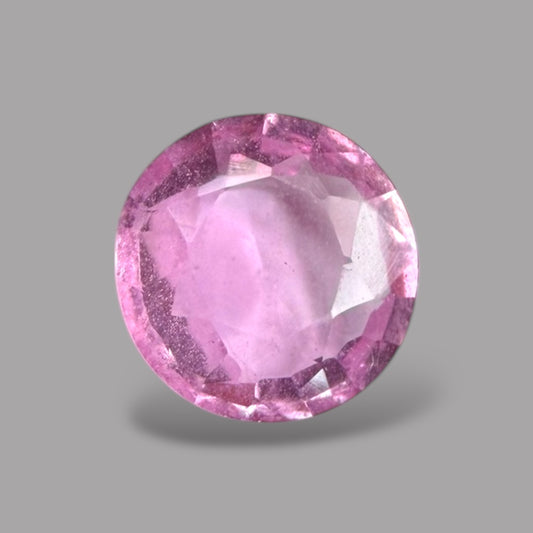 Round Cut Shape in Pink Sapphire Gemstone 0.61 Carats & 5.5 mm Size