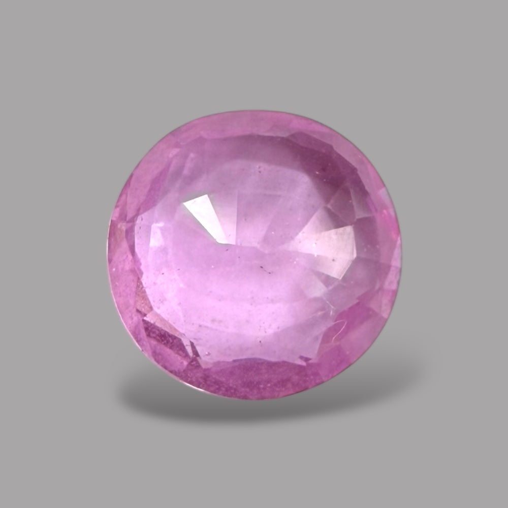 Round Cut Shape in Pink Sapphire Gemstone 0.61 Carats & 5.5 mm Size