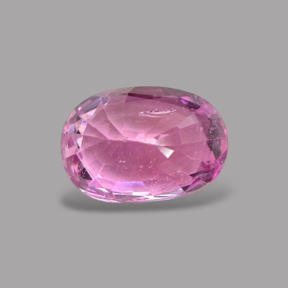 Oval Shape in Pink Sapphire Gemstone 1.16 Carats & 7.1 x 5 mm Size