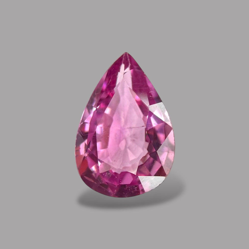 Pear Shape in Pink Sapphire Gemstone 0.80 Carats & 7.1 x 4.8 mm Size