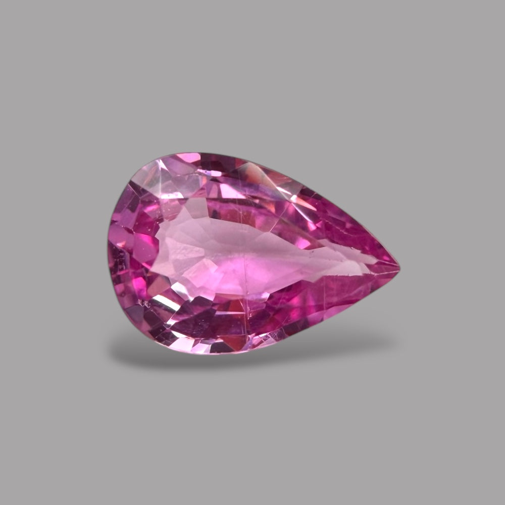 Pear Shape in Pink Sapphire Gemstone 0.80 Carats & 7.1 x 4.8 mm Size