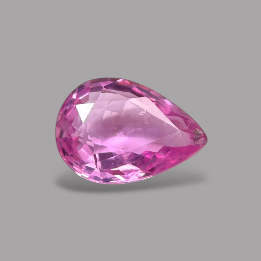 Pear Shape in Pink Sapphire Gemstone 0.86 Carats & 7 x 5.1 mm Size