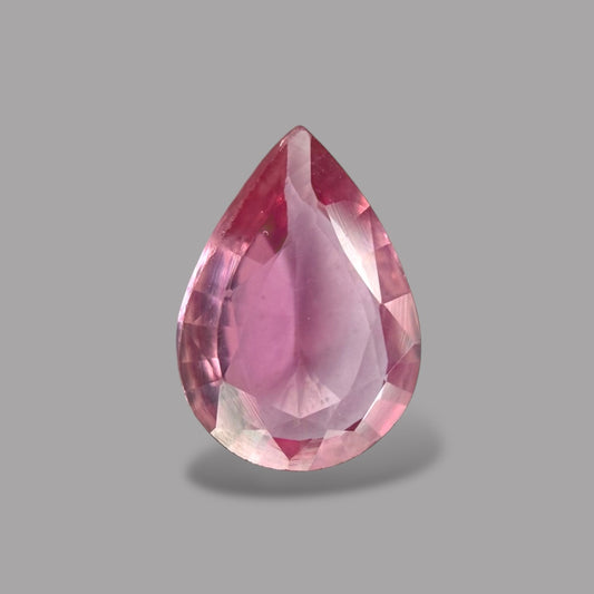 Pear Shape in Pink Sapphire Gemstone 0.54 Carats & 6.9 x 5 mm Size