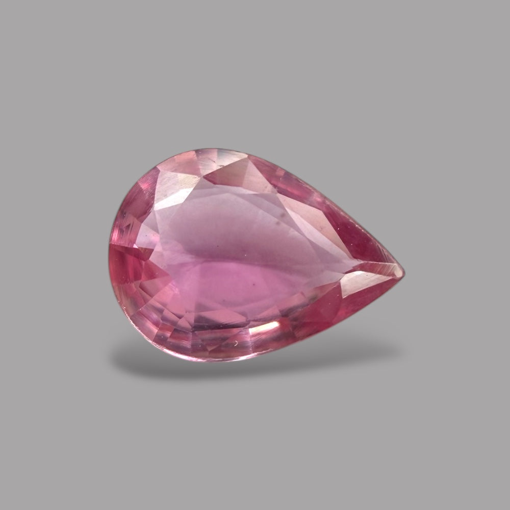 Pear Shape in Pink Sapphire Gemstone 0.54 Carats & 6.9 x 5 mm Size