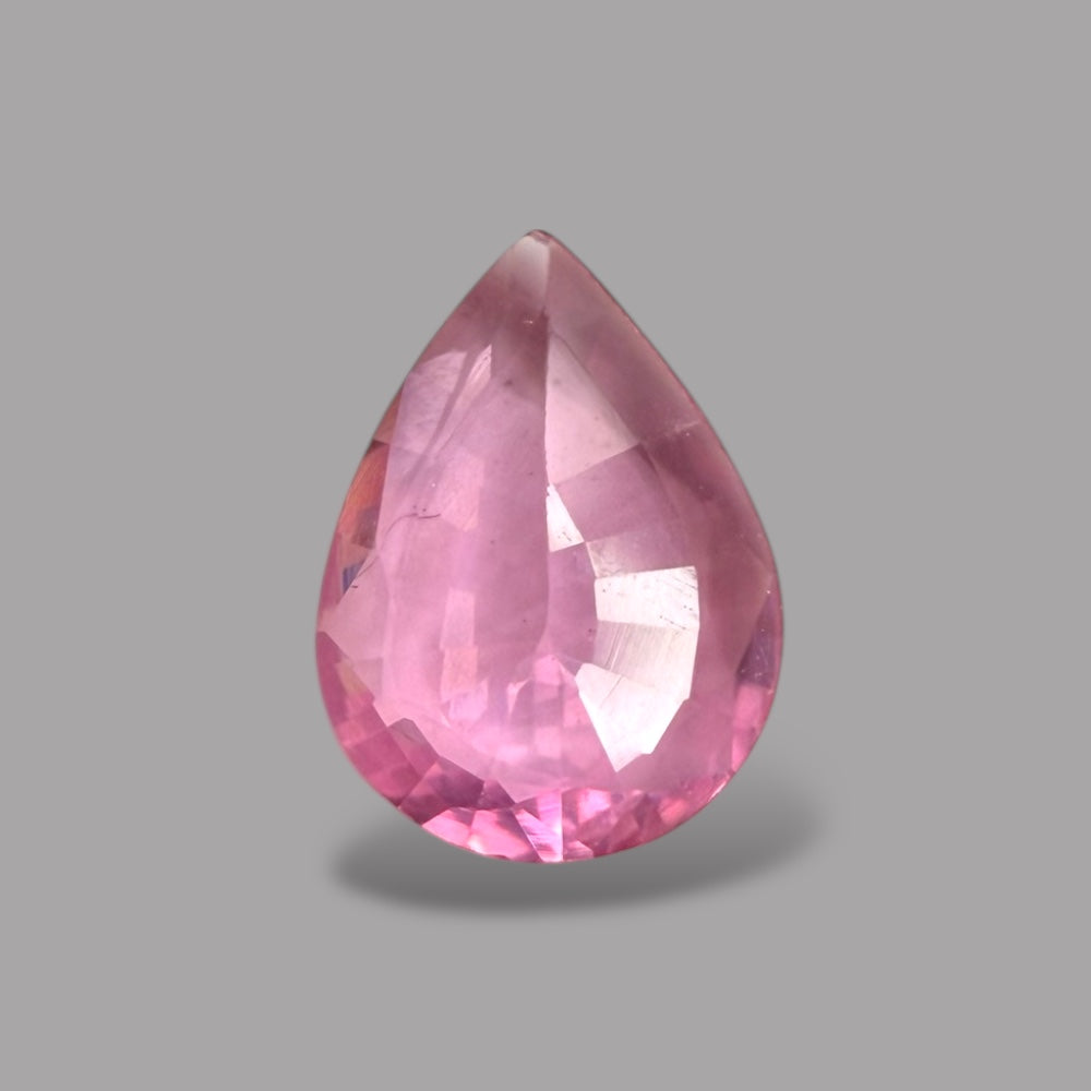 Pear Shape in Pink Sapphire Gemstone 0.54 Carats & 6.9 x 5 mm Size