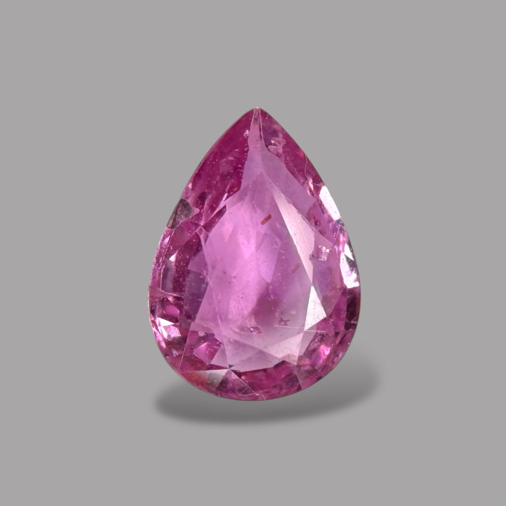 Pear Shape in Pink Sapphire Gemstone 0.78 Carats & 7 x 5.2 mm Size