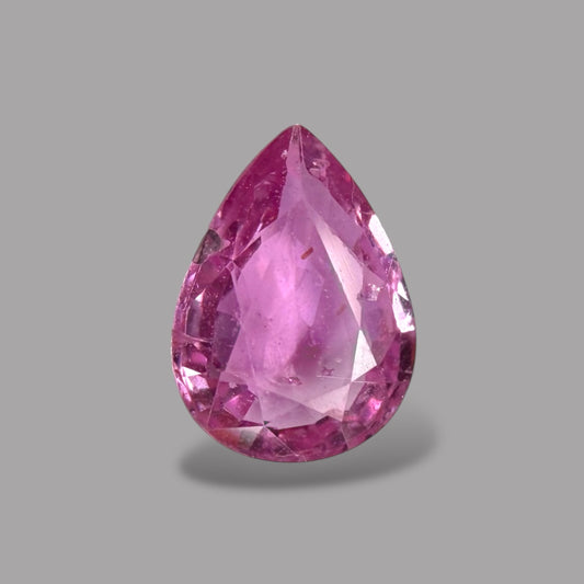 Pear Shape in Pink Sapphire Gemstone 0.78 Carats & 7 x 5.2 mm Size