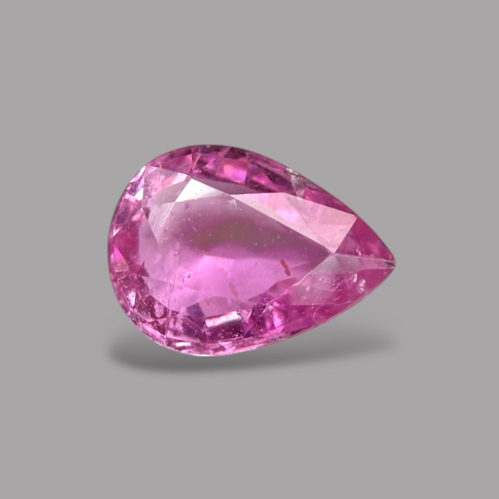 Pear Shape in Pink Sapphire Gemstone 0.78 Carats & 7 x 5.2 mm Size