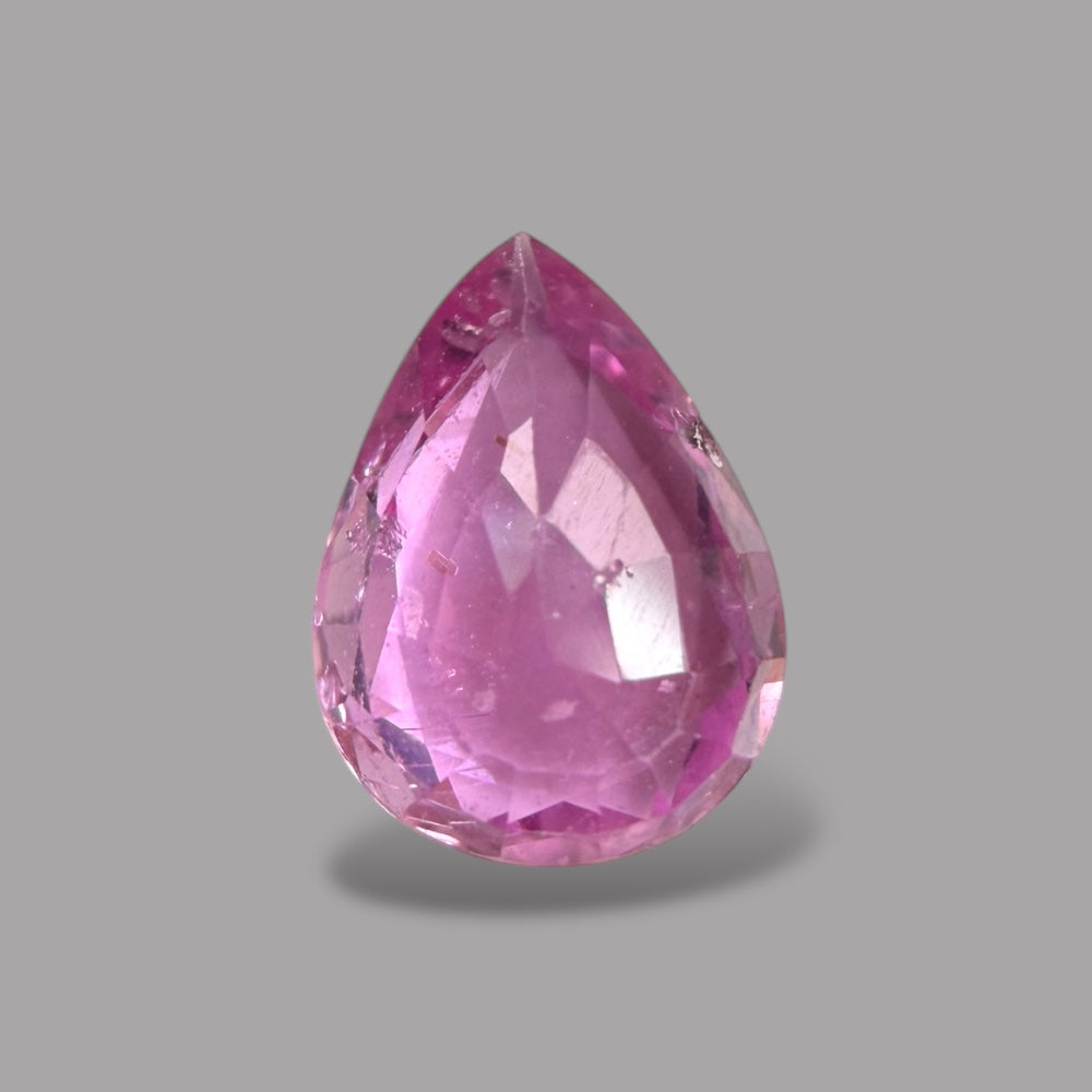 Pear Shape in Pink Sapphire Gemstone 0.78 Carats & 7 x 5.2 mm Size
