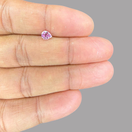 Pear Shape in Pink Sapphire Gemstone 0.58 Carats & 5.6 x 4.6 mm Size