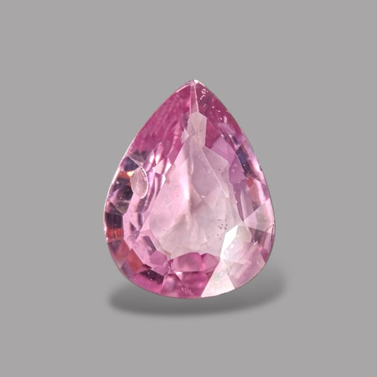 Pear Shape in Pink Sapphire Gemstone 0.38 Carats & 5.7 x 4.5 mm Size