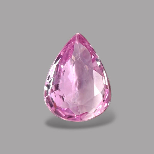 Pear Shape in Pink Sapphire Gemstone 0.57 Carats & 6.2 x 4.8 mm Size
