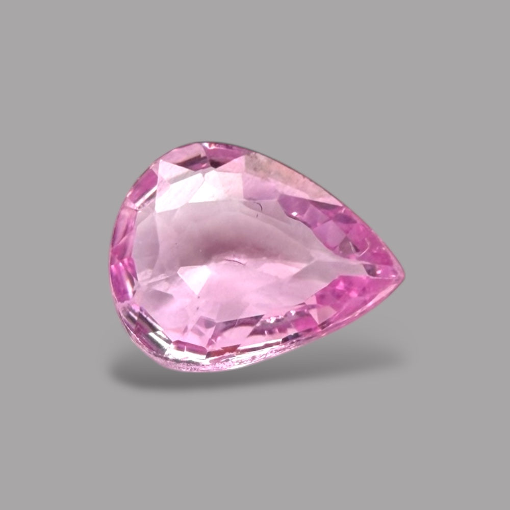 Pear Shape in Pink Sapphire Gemstone 0.57 Carats & 6.2 x 4.8 mm Size
