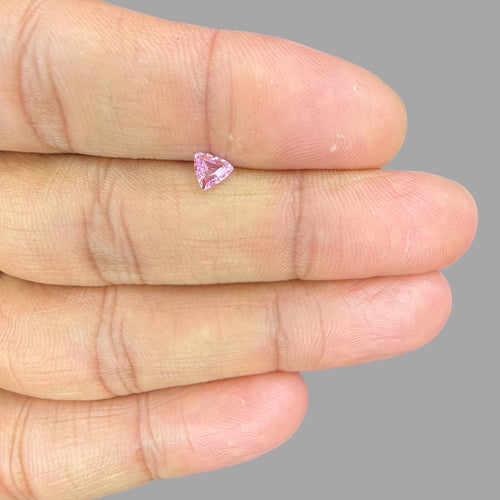Pink Sapphire Natural Stone Trilliant Cut 0.33 Carats 4.8 x 4.6 mm