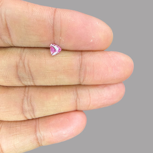 Pink Sapphire Natural Stone Trilliant Cut 0.35 Carats 4.8 mm