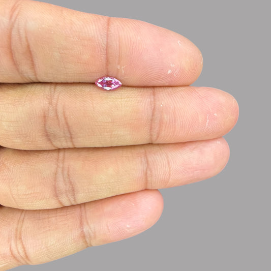 Pink Sapphire Natural Stone Marquise Cut 0.46 Carats 6.9 x 3.5 mm