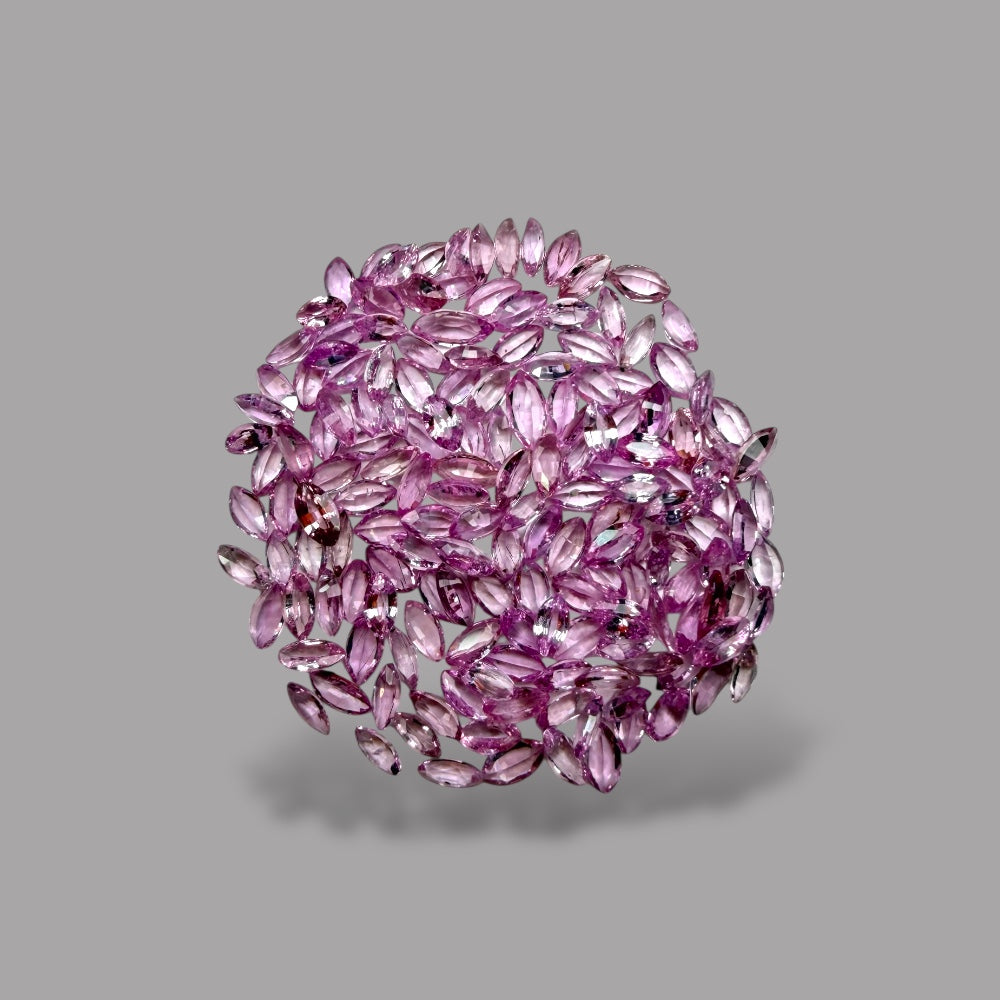 Pink Sapphire Natural Stone Marquise Cut Carats 3 x 1.5 mm in (Total 6.89 Carats)